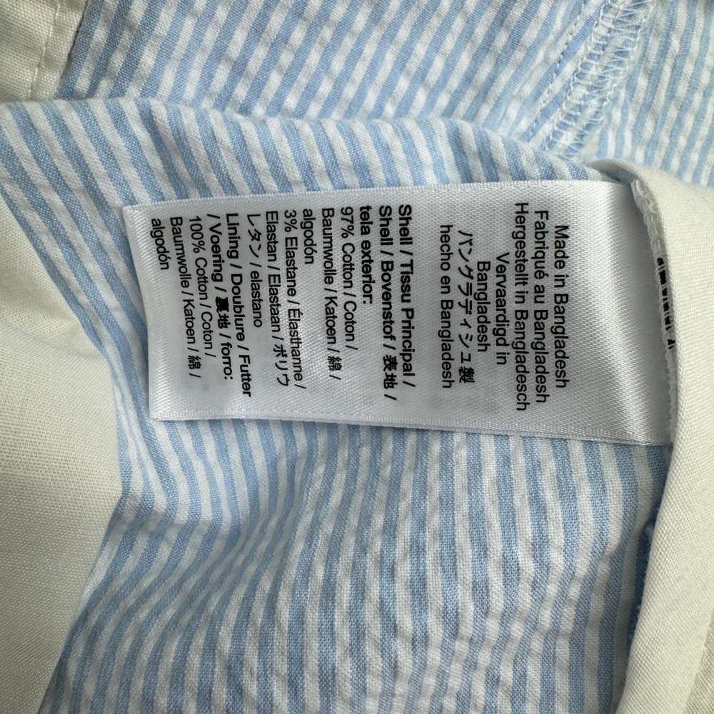 J Crew. Seersucker Shorts Mens 38 Blue Striped Casual Summer Lightweight NWT - Picture 6 of 10